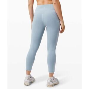 Lululemon Women's Size 4 Powder Blue Invigorate High Rise Crop 23"Gym Leggings
